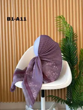 Kerudung Wangi Segi Empat bahan Voal premium sublime Motif Ekslusif