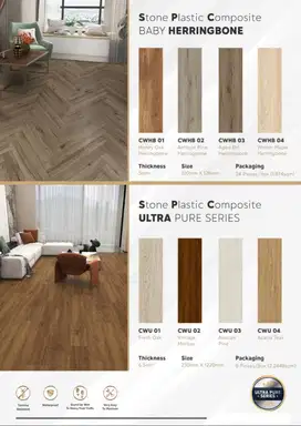 LANTAI SPC COUNTRY WOOD ULTRA PURE SERIES TEBAL 5mm
