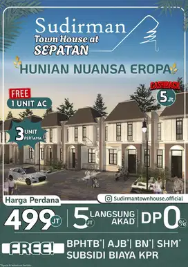 Rumah 2 lantai murah sudirman townhouse sepatan