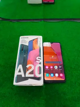 jual samsung A20s ram 3/32gb fullset mulus