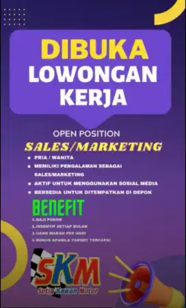LOWONGAN KERJA SALES MARKETING