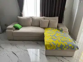 Sofa L warna ivory
