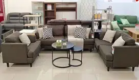 DIJUAL CEPAT! Sofa set (1+2+3 dudukan) bahan kain ready stok baru