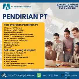 Pendirian PT, CV Termurah dan Terpercaya