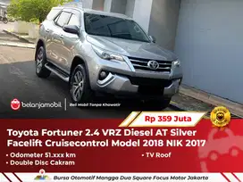 [ LOW KM ] Toyota Fortuner 2.4 VRZ Diesel AT Silver 2017/2018
