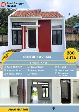 Dijual Rumah siap huni cileunyi cluster sentul D33 cileunyi