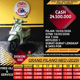 GRAND FILANO NEO 2025/ DP 3 JUTA/ KM 7RB RASA BARU
