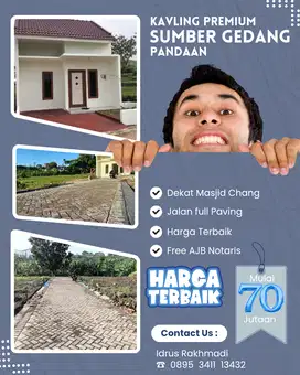 Kavling Premium Dekat Masjid Chang Hoo Pandaan