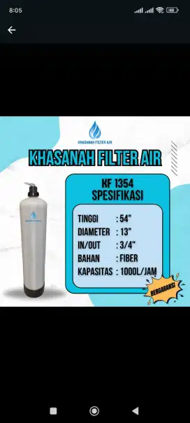 Jual filter penjernih air sumur dan pdam yang kotor dan bau