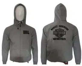 Sweater hoodie harley davidson grey dan white
