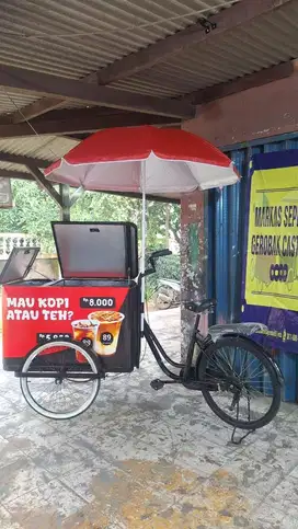 gerobak sepeda gowes jualan kopi 6.5 jt