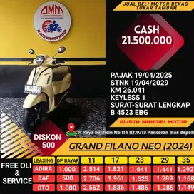 GRAND FILANO NEO 2024/ DP500RB/ KM 26RB RASA BARU