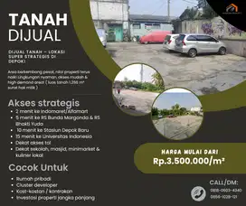 DIJUAL TANAH – LOKASI SUPER STRATEGIS DI DEPOK!