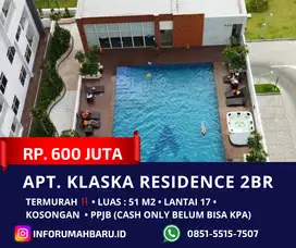 KLASKA RESIDENCE TERMURAH ‼️ Apartemen 2BR Baru Gress Jagir Wonokromo