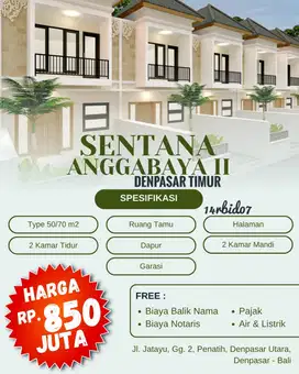 Jual Rumah Tingkat 3 Kamar Trenggana Penatih Denpasar Timur Bali
