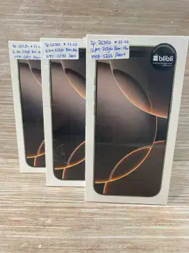 Di jual HP NEW IPHONE 16 PRO MAX 256GB warna DISSET TITANIUM