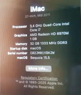 iMac 27 inch core i7 normal dan siap pakai