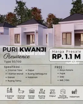 Jual rumah minimalis 1 are Kwanji Dalung Denpasar Utara bali