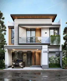 Rumah di Gandul Cinere Modern Tropical Dekat ke Tol Brigif , Cilandak