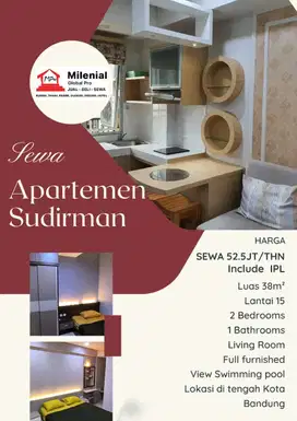 Disewakan Apartemen Sudirman 2BR Full Furnished