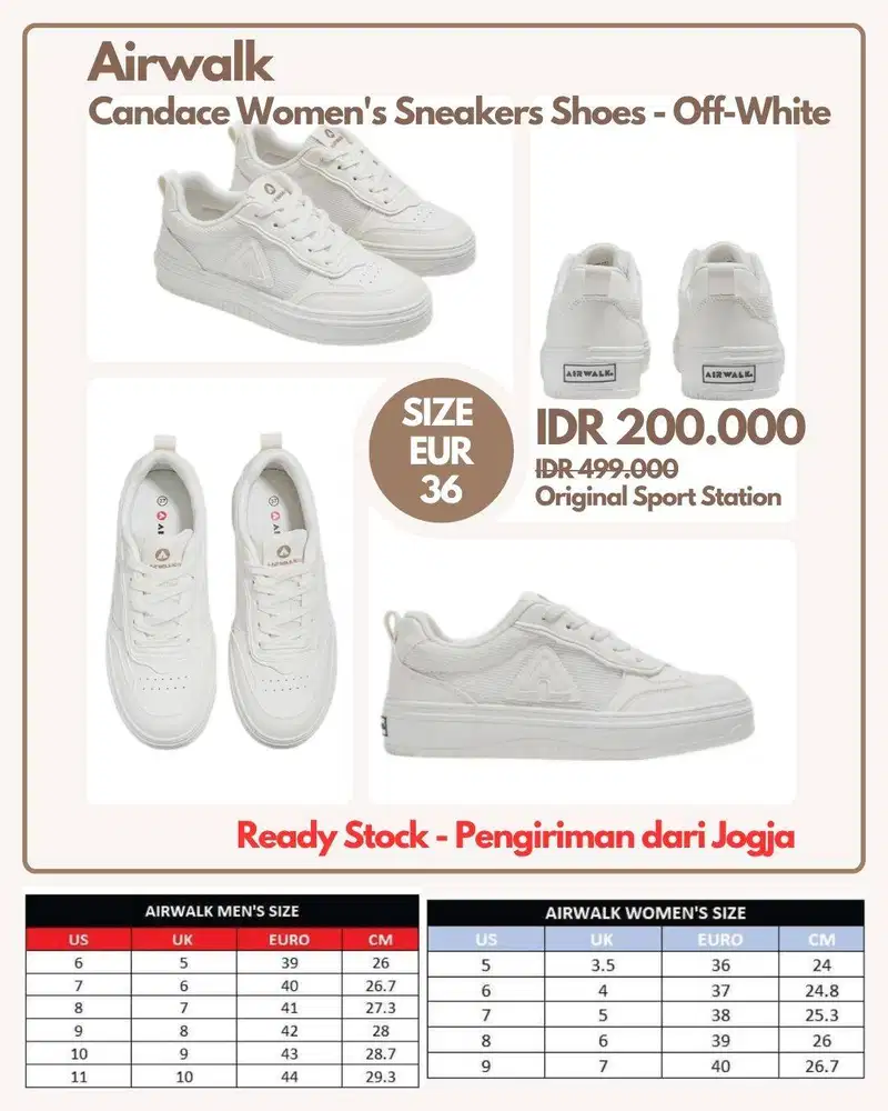 Airwalk  Candace Women's Sneakers Shoes - Sepatu Wanita Size 36