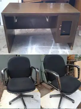 Meja kantor / staf murah + kursi