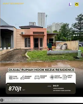 Rumah Kezia Hook !! Dijual cepat