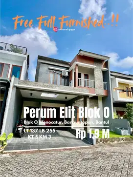 Rumah dalam perumahan security 24 jam Blok O