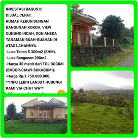 Villa murah view indah+kebun buah 31 menit dr tol Parungkuda-Sukabumi