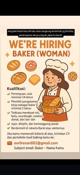Chef bakery wanita