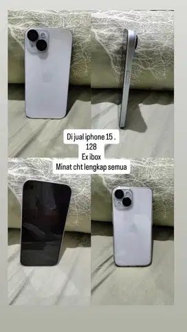 Di jual iphone 15  garansi ibox 128