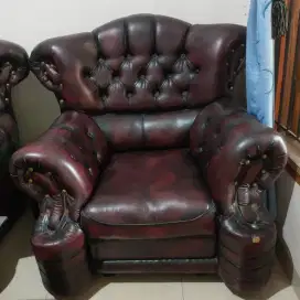 Sofa kulit sintetis mewah