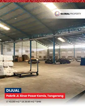 Dijual Pabrik ex Pabrik Sendal, Jl. Sinar Pasar Kemis, Tangerang