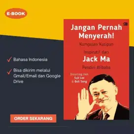 11.	 E BOOK JANGAN PERNAH MENYERAH JACK MA