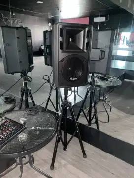 Dijual murah speaker/sounnd syistem + Mixer 1 set