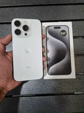 iPhone 15 pro 128gb iBox white titanium like new garansi on