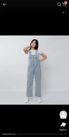 Overall celana brand VIxxxN sudah di potong bawahnya size Xl