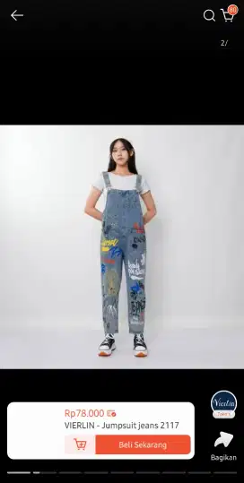 Overall celana size M di pakai 1x