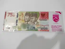 uang kertas 75 ribu edisi kemerdekaan RI