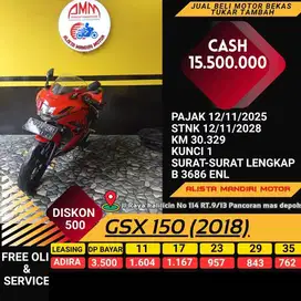 KREDIT TANPA DP GSX 150 R TH 2018 PAKAI CC / PAYLATER