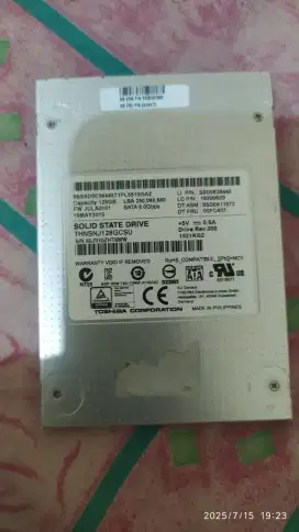 Dijual SSD THOSIBA SATA 2,5