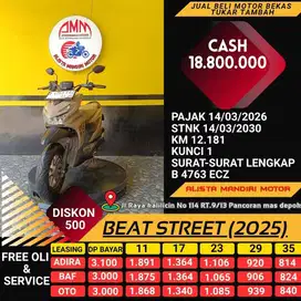 HONDA BEAT STREET TH 2025 PAJAK ON BIS ABAYAR VIA CC/ PAYLATER