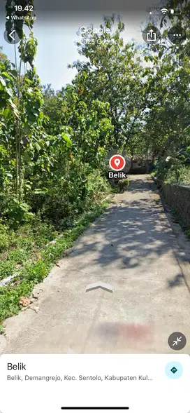 Dijual Tanah Luas di Belik Sentolo