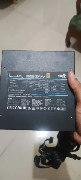 2 unit power supply aerocool lux 550w & 1 unit armaggeddon volt 235fx
