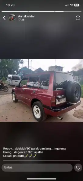 Minat gercep mobil sidekick nya