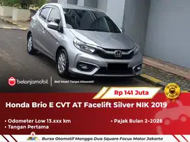 [ LOW KM ] Honda Brio E CVT AT Facelift Silver NIK 2019/2020