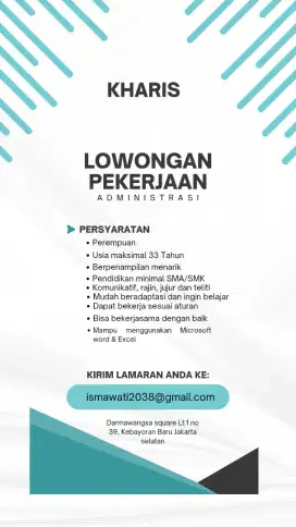 Lowongan pekerjaan administrasi