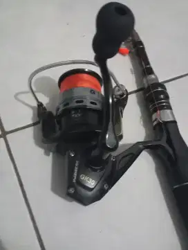 Reel Golden fish kingkong 3000 + Joran antena teleskopik pegangan besi