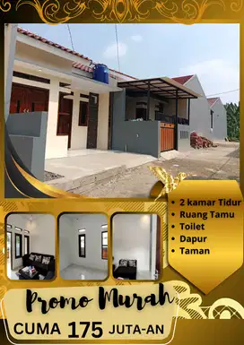 RUMAH MINIMALIS IDEALIS 2 KAMAR AKSES STRATEGIS MULAI 175 JUTAAN