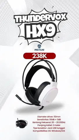 Rexus headset Thundervox HX9